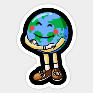 Smiling Earth Sticker